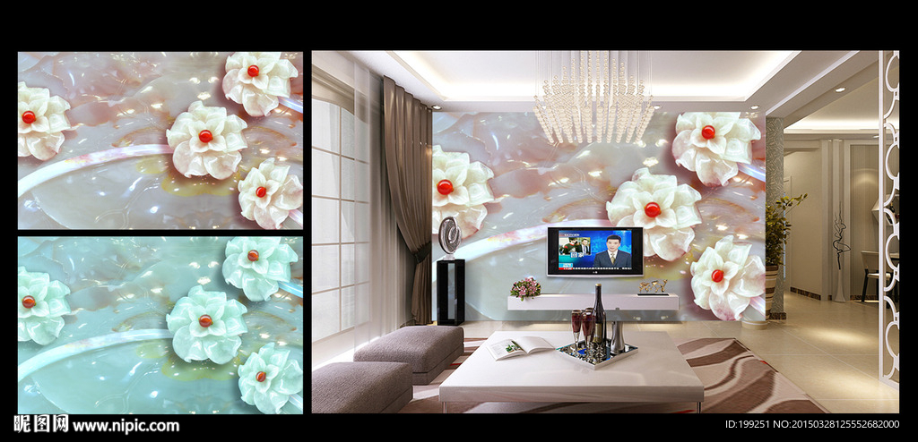 玉雕电视背景墙设计