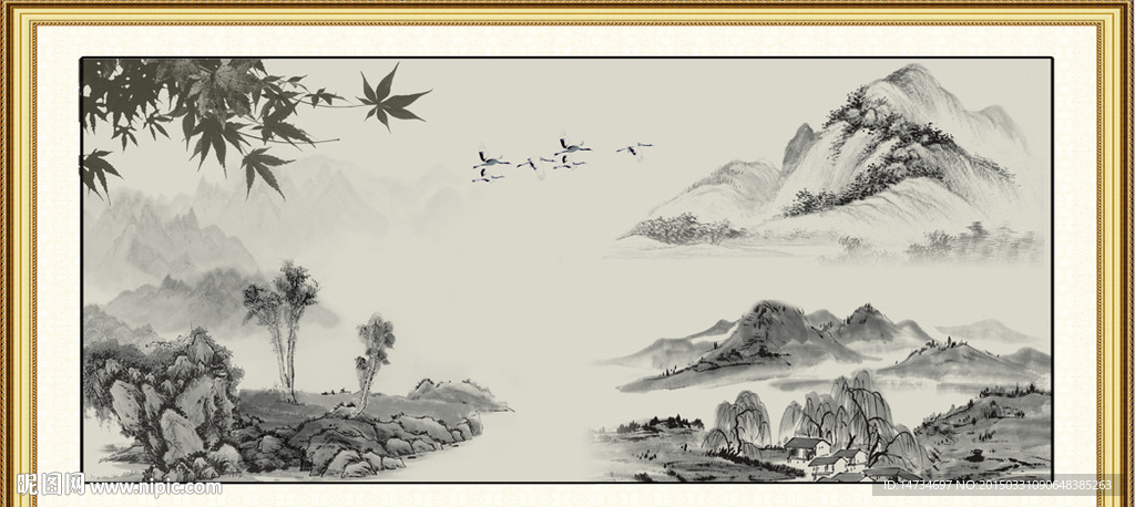 水墨山水画