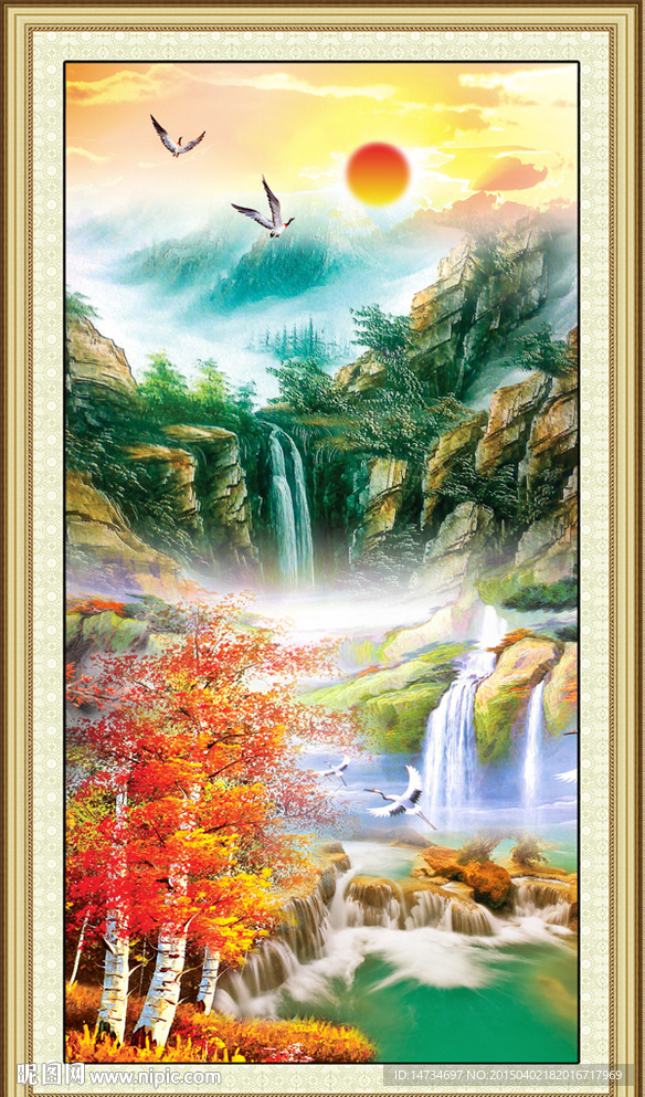 油画山水