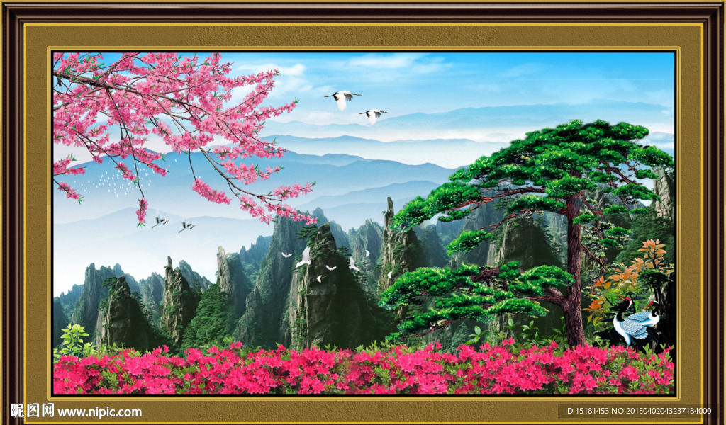 风景迎客松