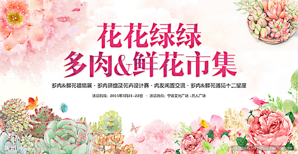 多肉展 鲜花展 彩色 梦幻
