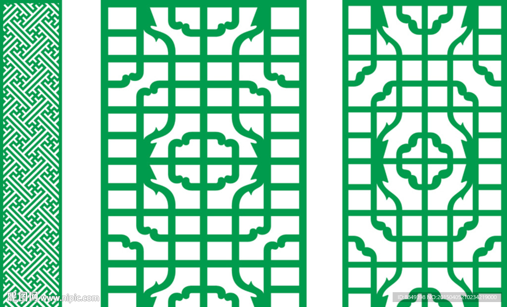 雕花矢量图 雕花隔断