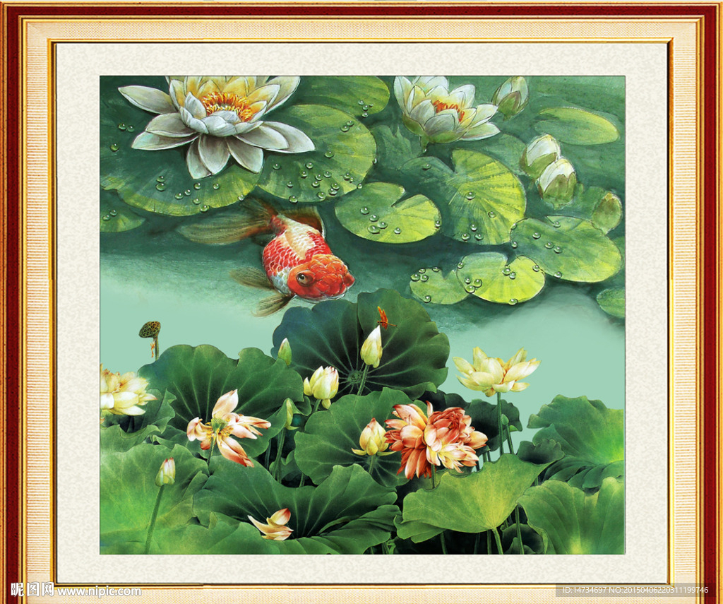国画荷花