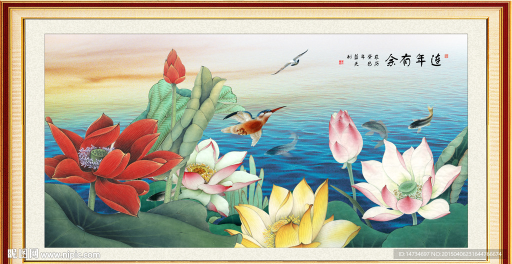 荷花风景