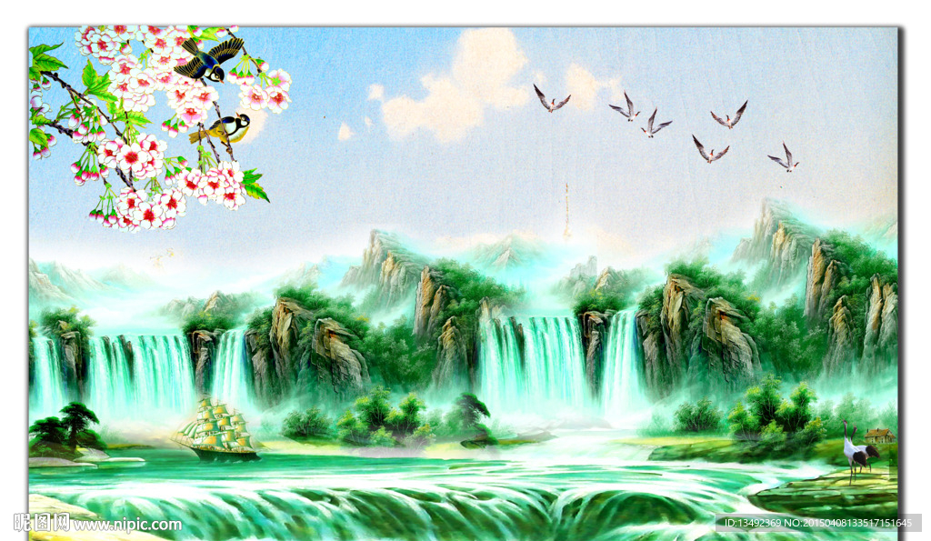 山水油画