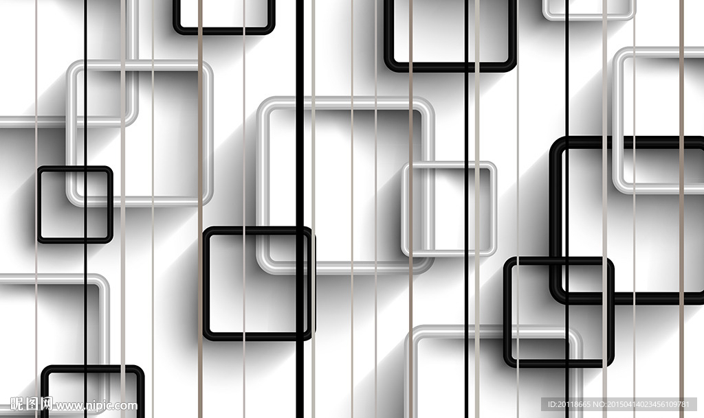 时尚简约3D背景墙图片下载