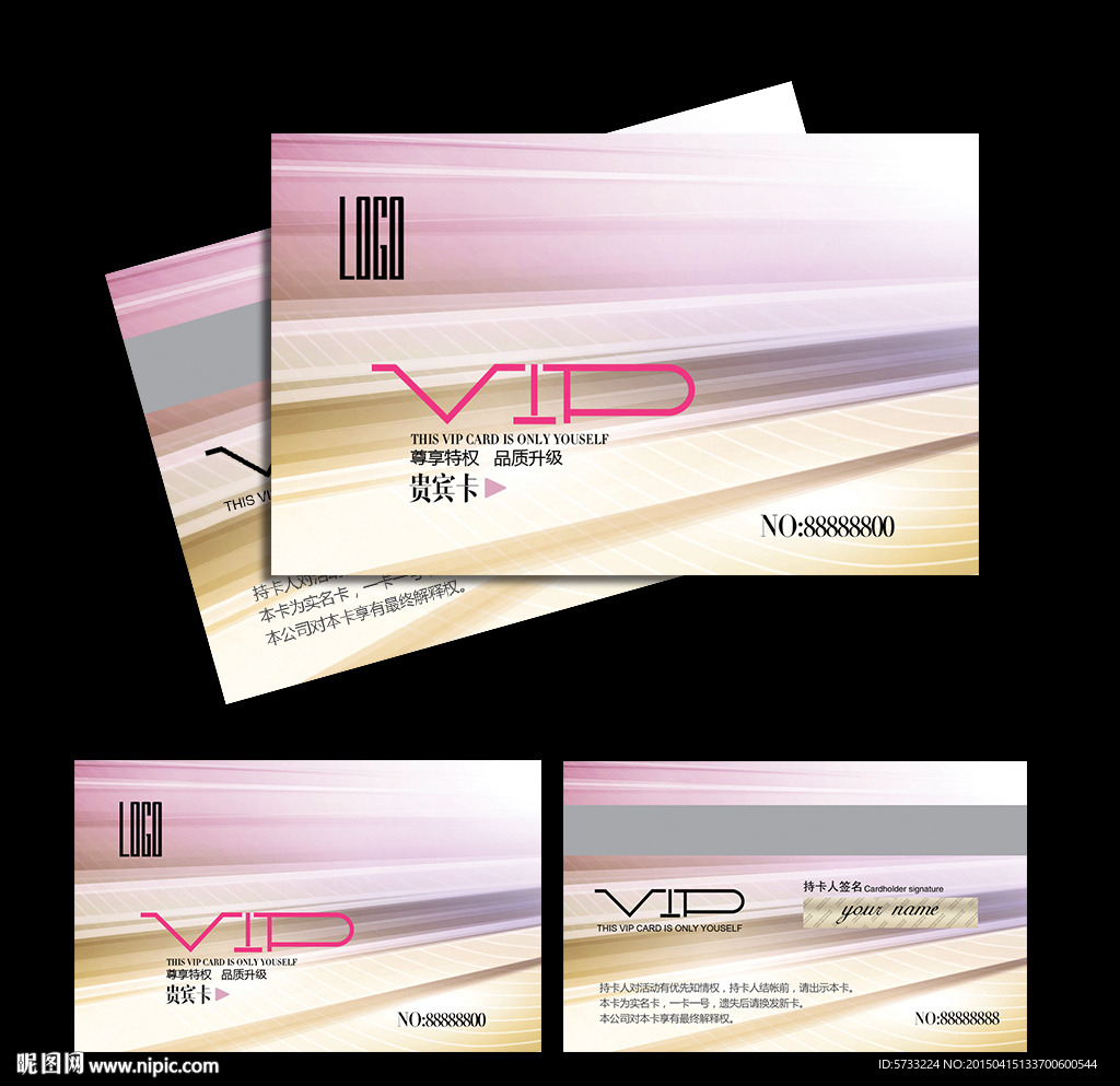 大型酒店创意VIP贵宾卡