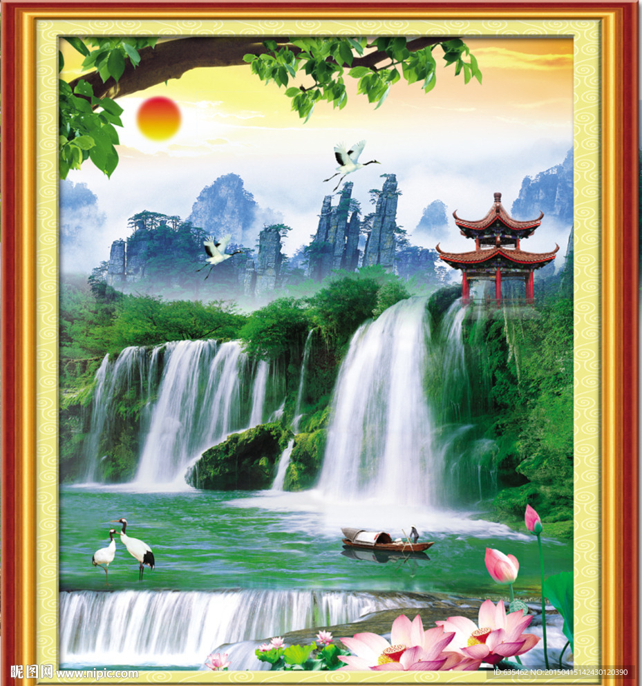 山水画  山水风景