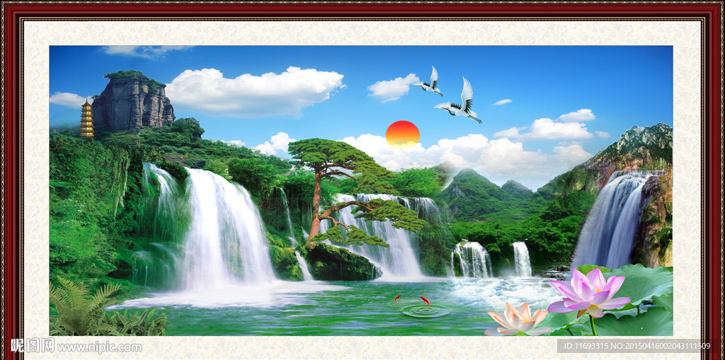 山水画  山水风景