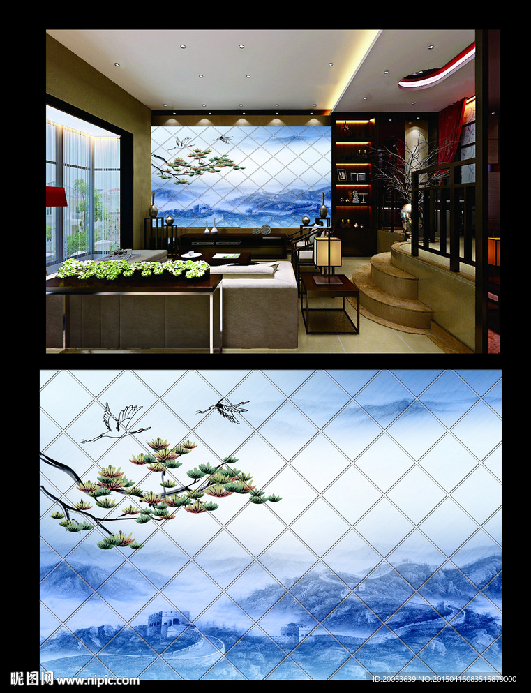 长城瓷砖背景墙