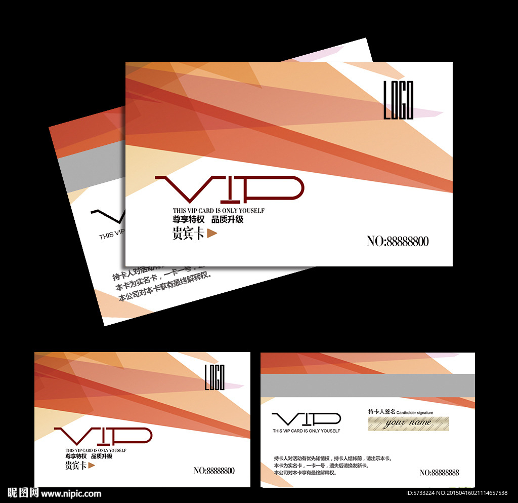 现代清爽VIP贵宾卡