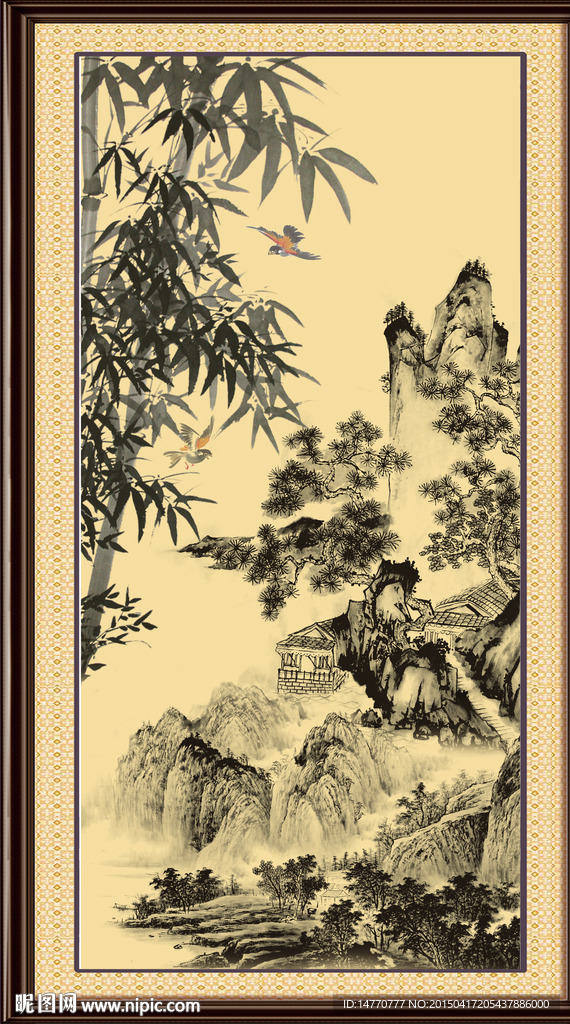 水墨竹子图