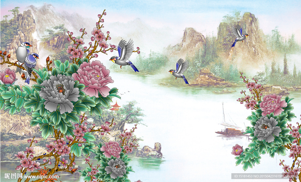 牡丹国画
