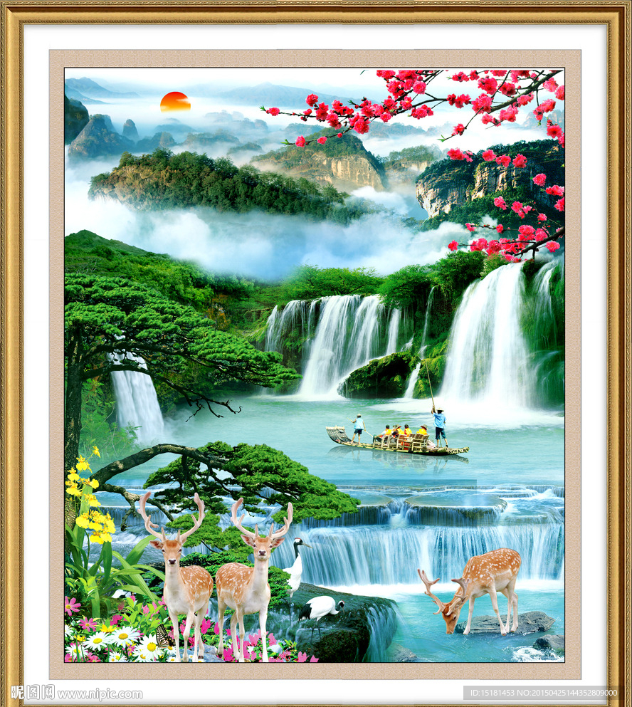 山水画 巨幅山水画 山水风景