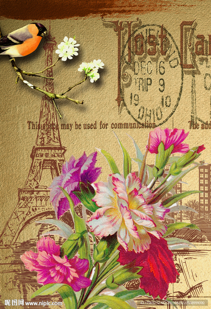 欧美花卉装饰画