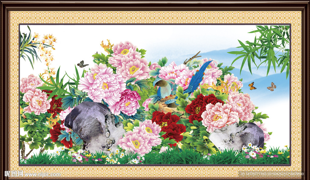 花开富贵 花鸟图