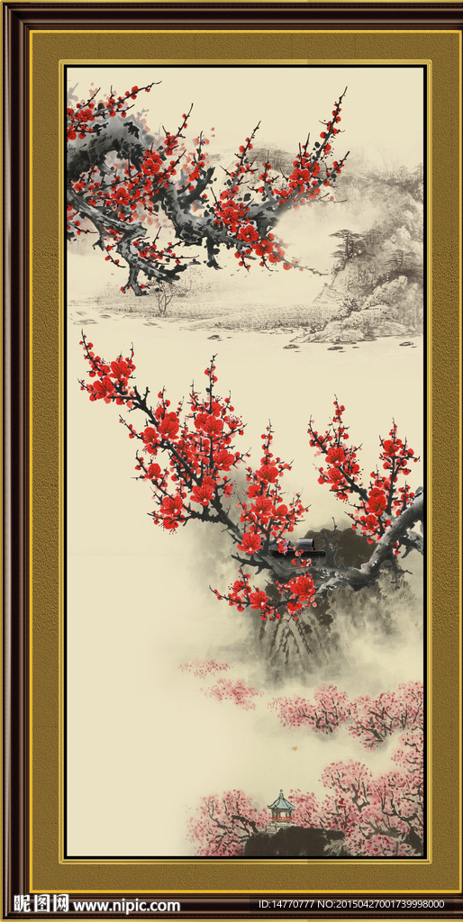 红梅报春