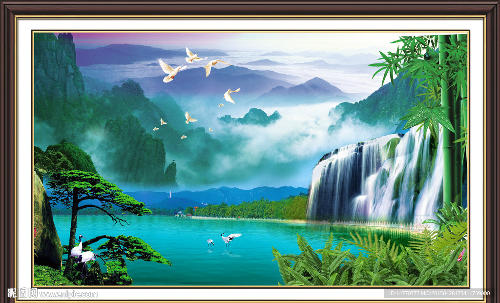 山水风景 迎客松