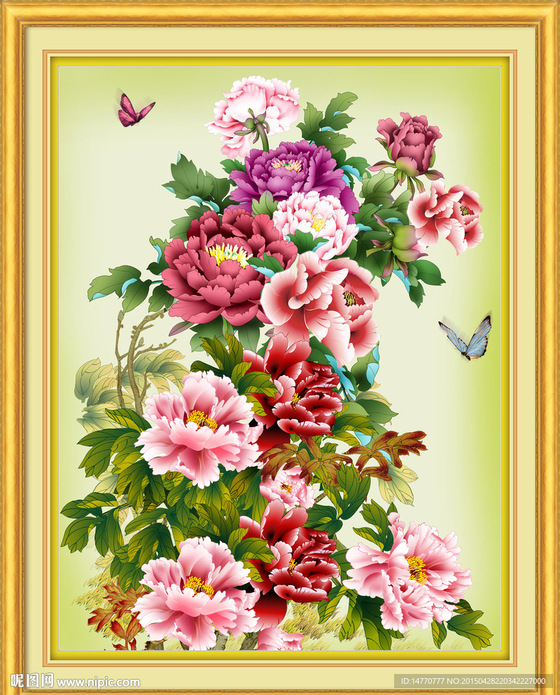 花开富贵装饰画