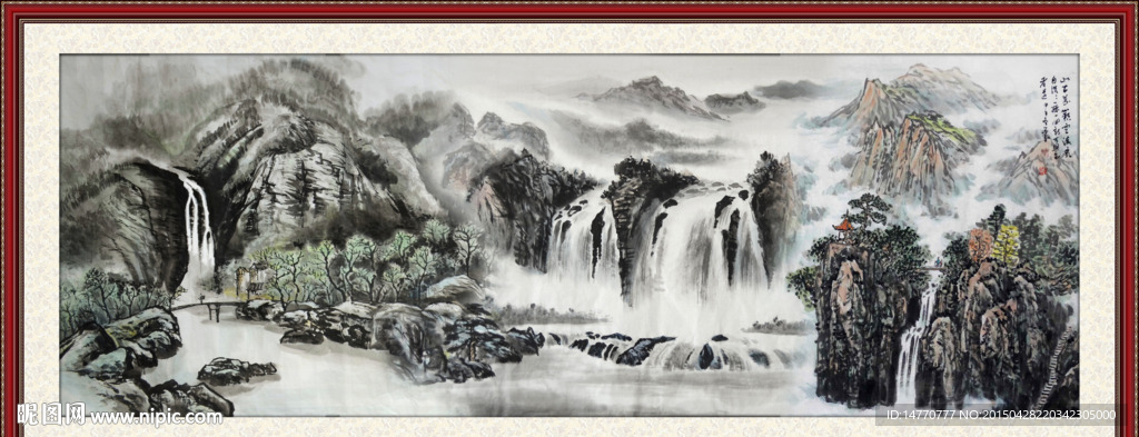 国画山水 水墨画