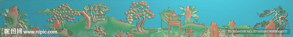 山水精雕图