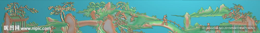 山水精雕图