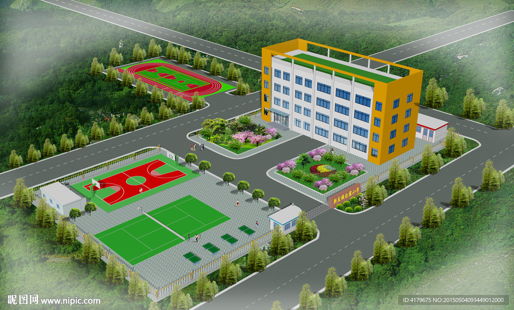 学校鸟瞰图