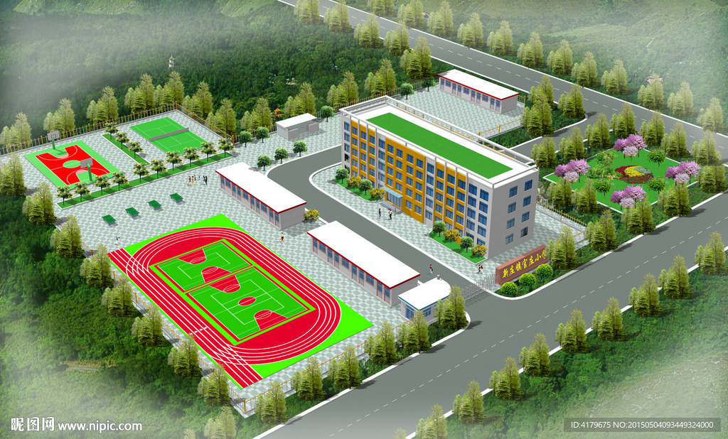 学校鸟瞰图