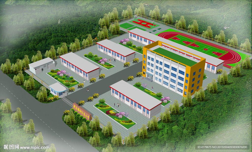 学校鸟瞰图
