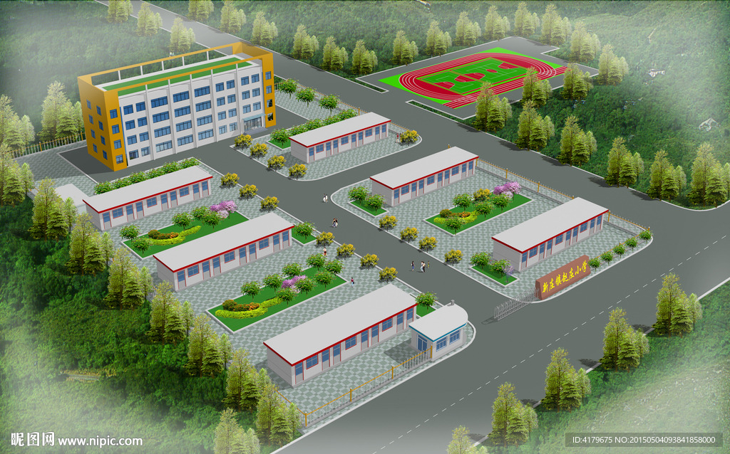 学校鸟瞰图