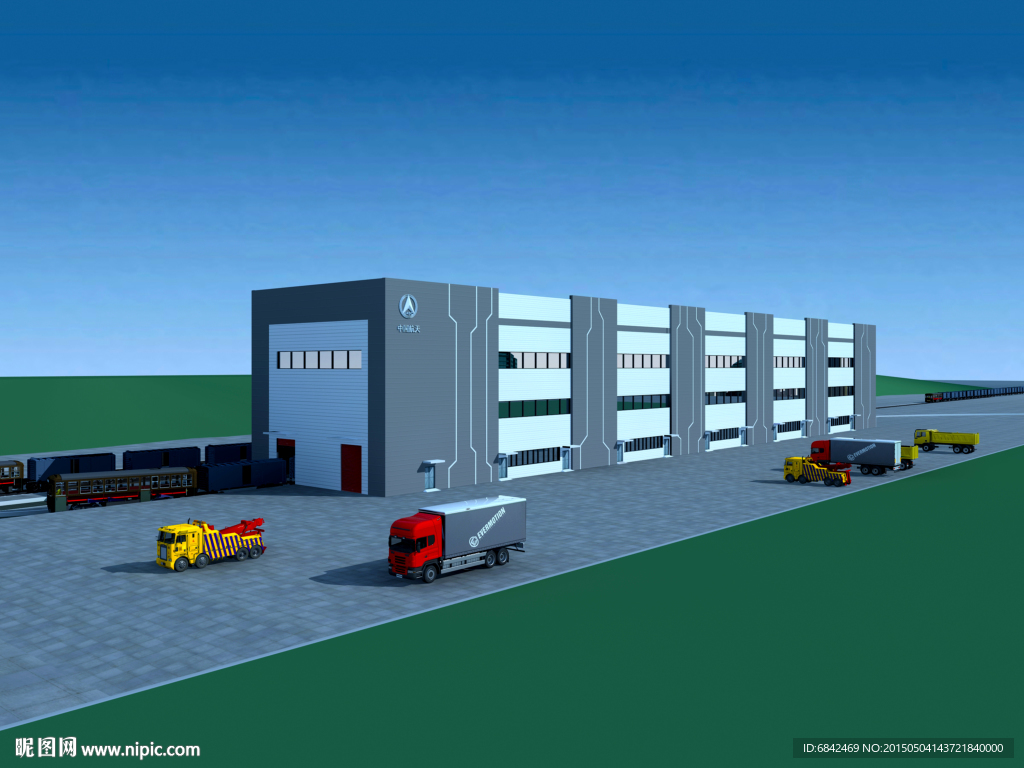 工厂厂房规划设计鸟瞰图图片素材-编号36423881-图行天下