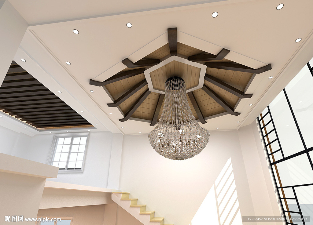 美式乡村风格复式天花