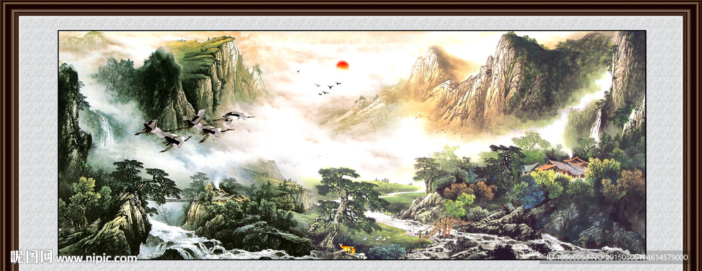 巨幅山水画