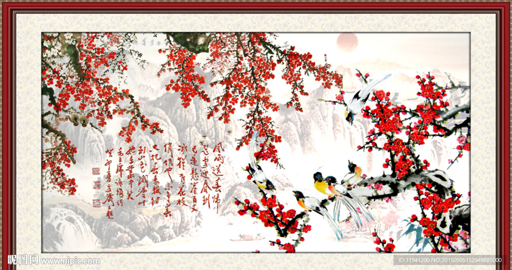 工笔梅花