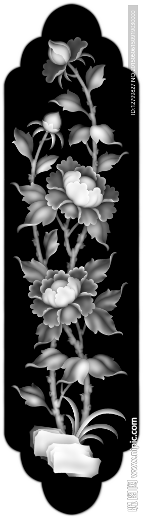 花鸟灰度图