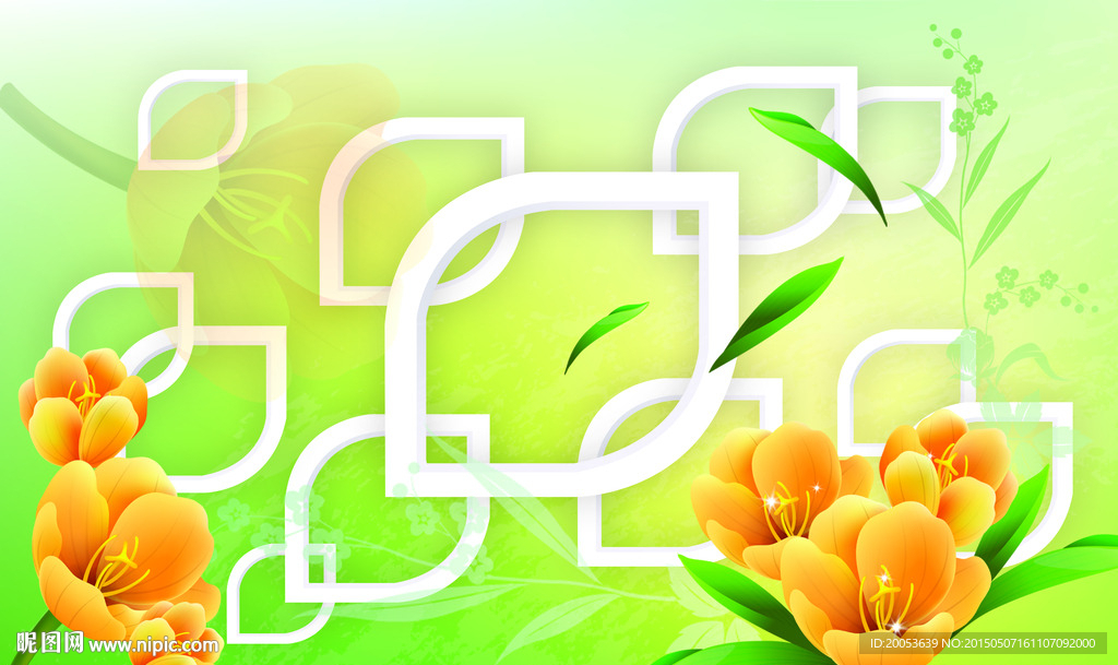 郁金香电视背景