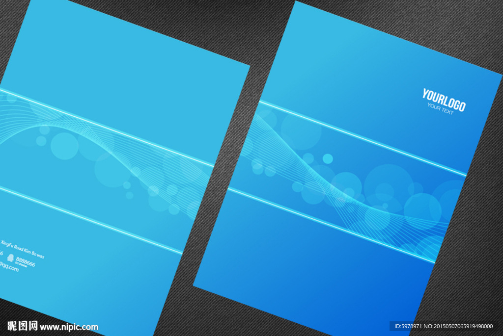 蓝色画册封面