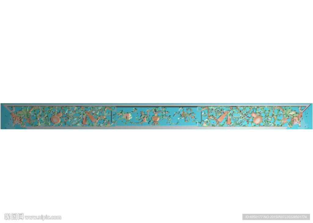 八仙八宝蝙蝠边框牙板精雕图浮雕