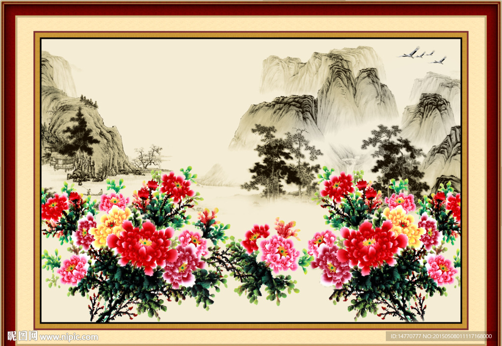 国画牡丹图