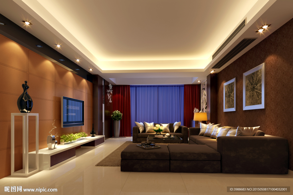 现代客厅效果图