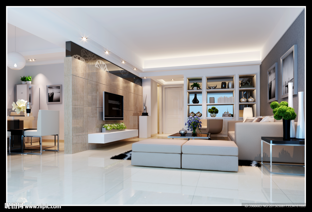 现代客厅效果图