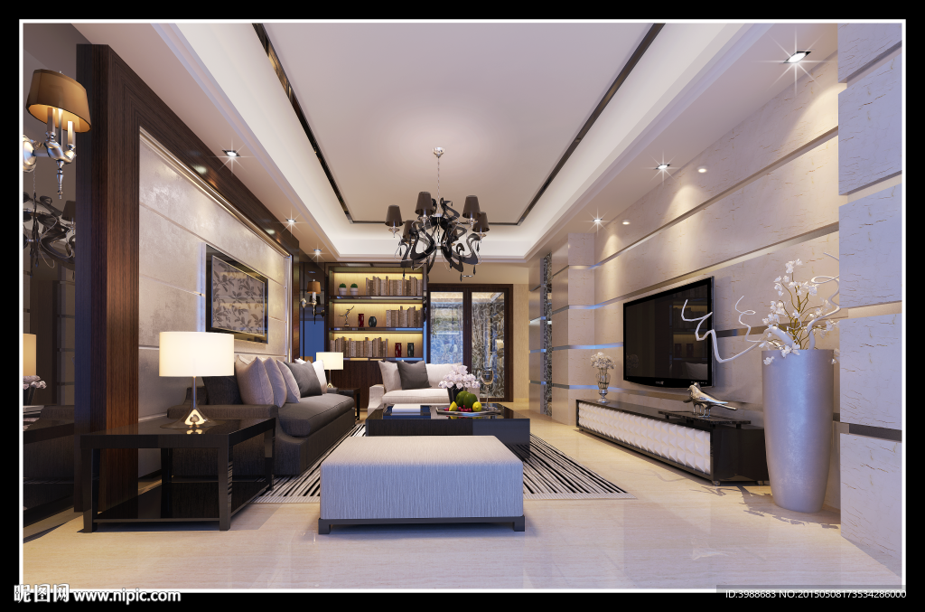 现代客厅效果图