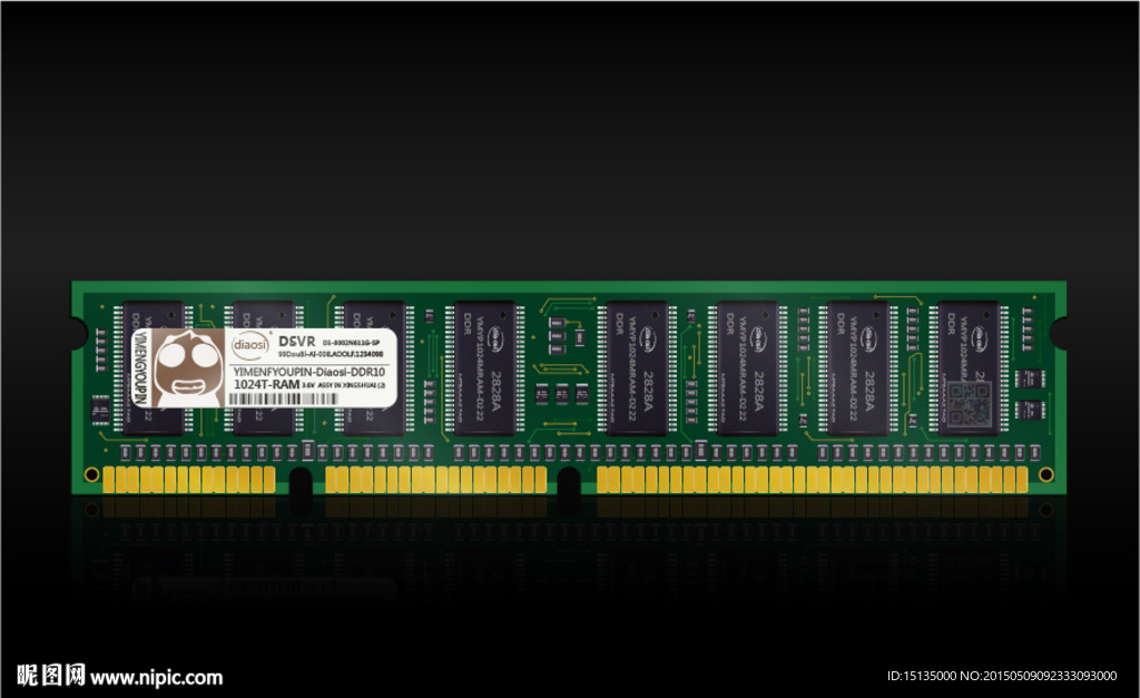 电脑内存条 Ai矢量图