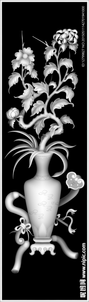 花瓶灰度图