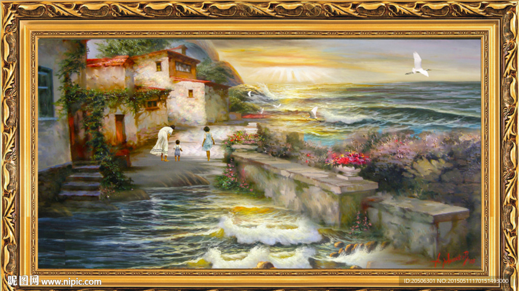 地中海油画