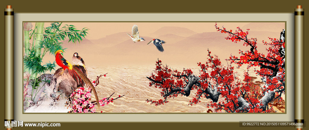 国画梅花