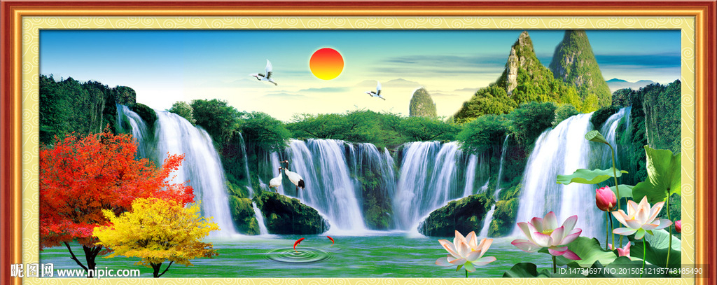 山水画 山水风景