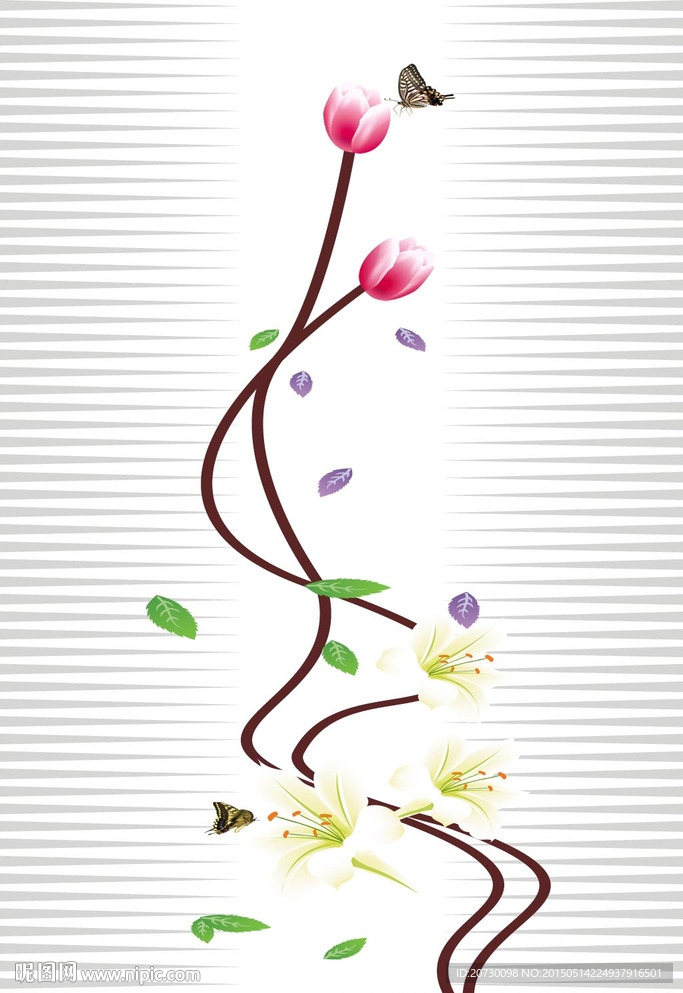 移门郁金香 移门百合