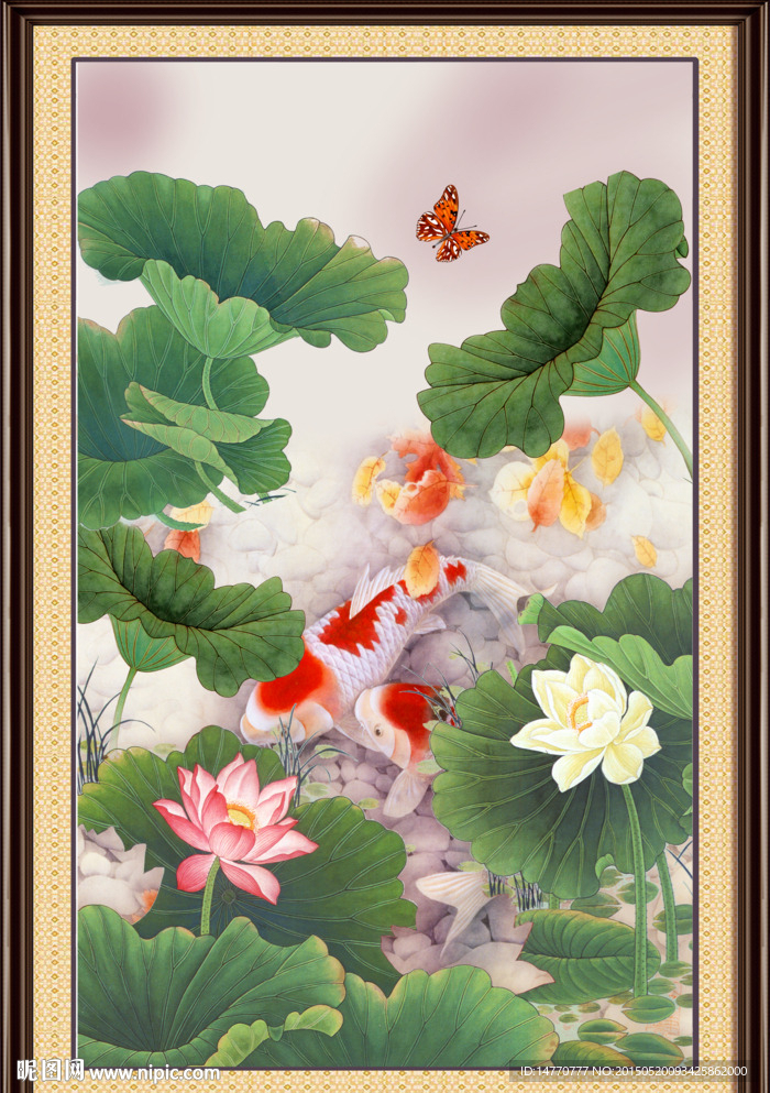 荷花装饰画