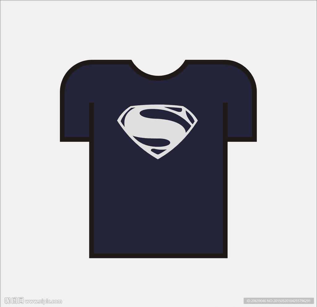 超人印花T恤图案设计